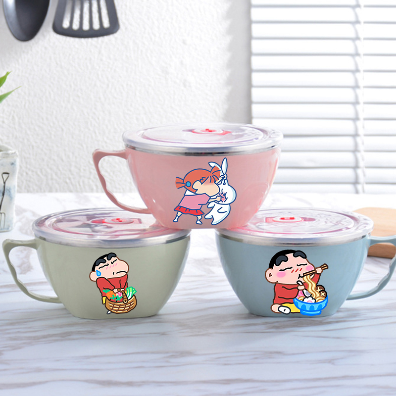 Kitchen Gadgets New - Mangkuk Mie Crayon Shin-chan Mangkuk Baja