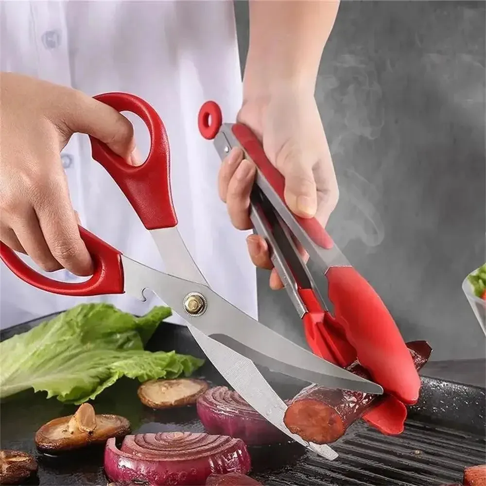 Korean Kitchen Gadgets - Set Gunting Barbekyu Baja Tahan Karat