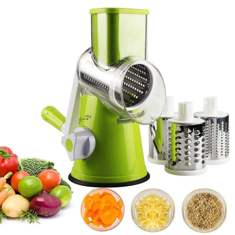 Mandoline Slicer - Parutan Keju Putar Manual untuk Pemotong