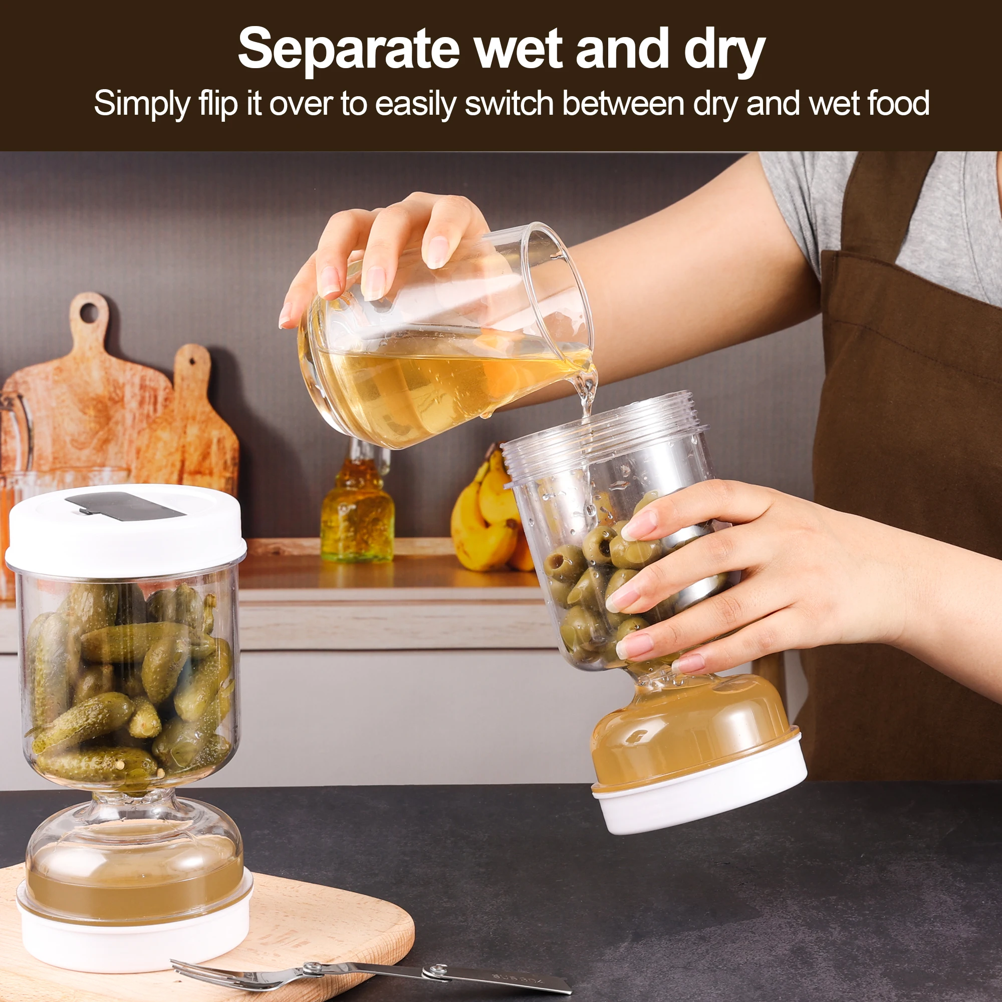 Toples Acar dengan Garpu Dispe - Korean Kitchen Gadgets ulasan dan harga