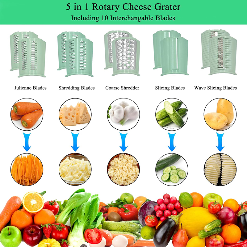 Parutan Keju Putar 5 In 1 deng - Mandoline Slicer ulasan dan harga