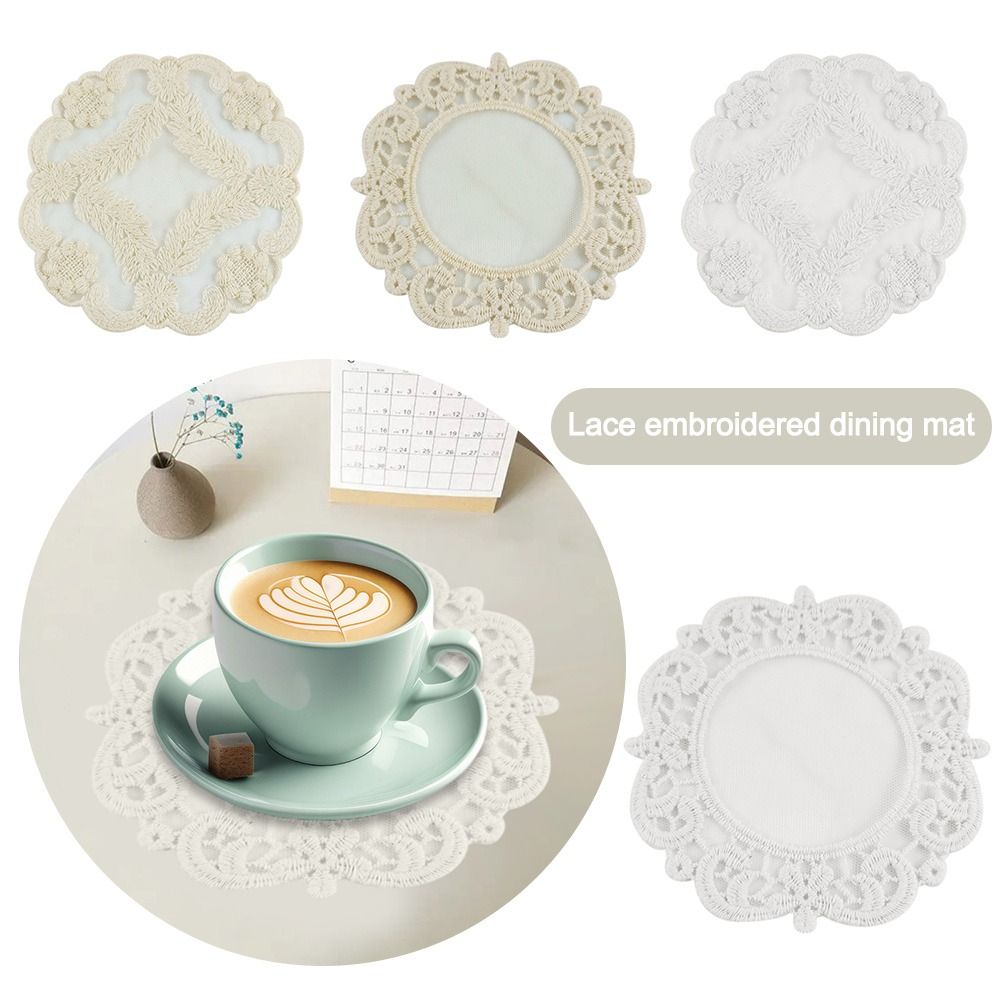 Serbet Renda Bordir Coaster Pe - Korean Kitchen Gadgets ulasan dan harga