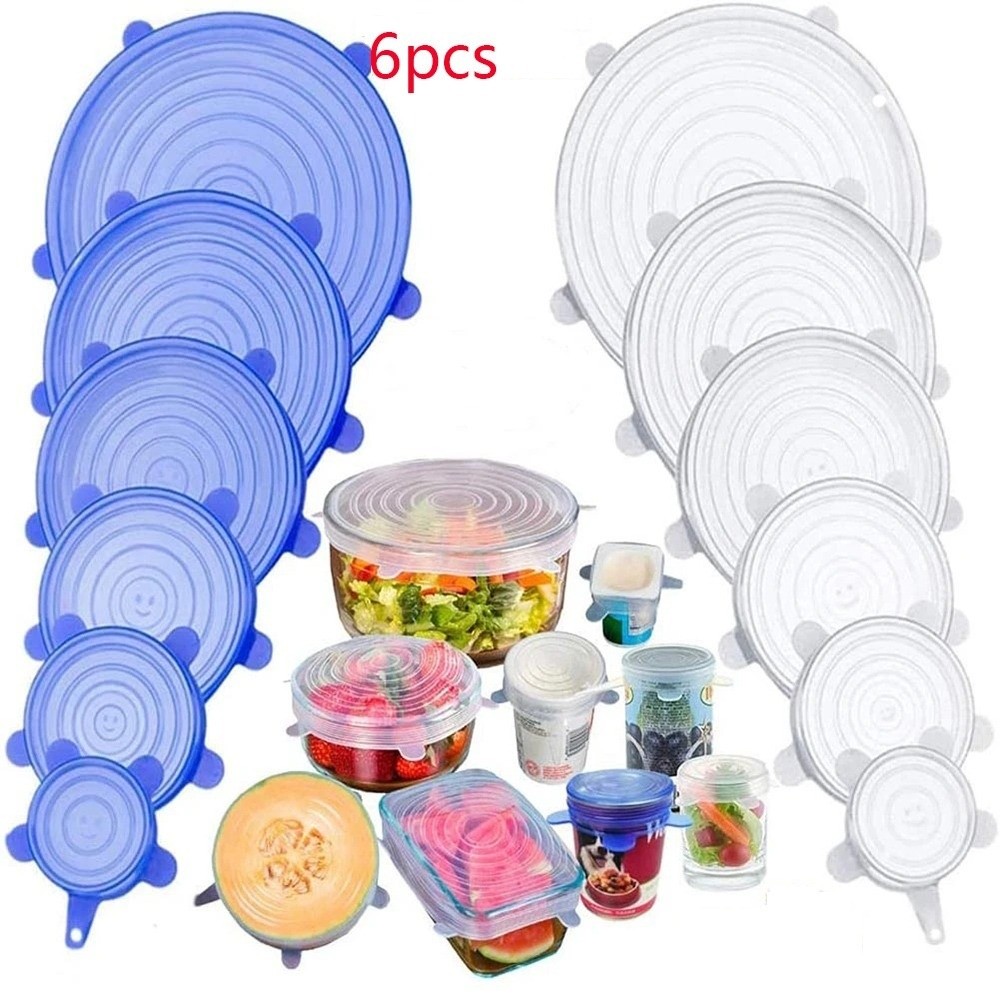 6PCS Penutup Makanan Serbaguna - Kitchen Gadgets That Are Useful ulasan dan harga