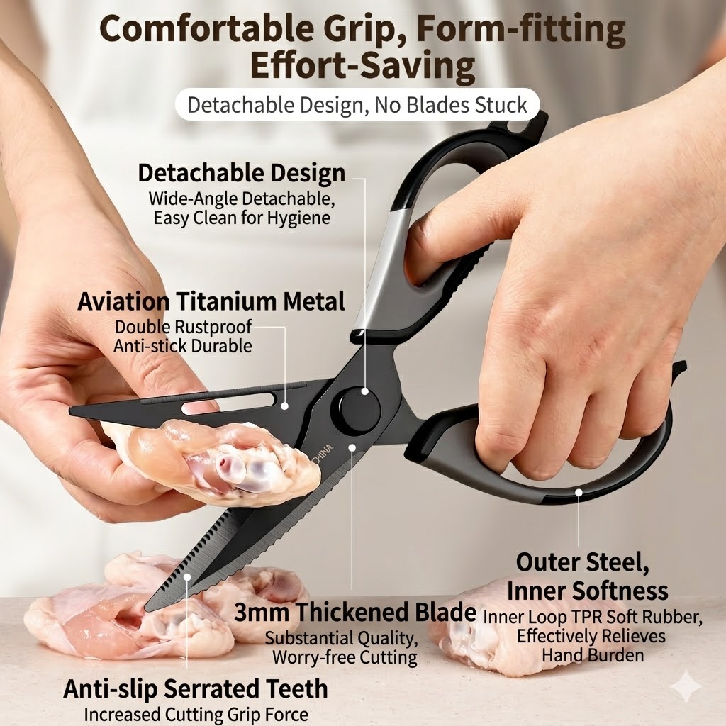 Gunting Dapur Titanium Gunting - Kitchen Gadgets And Accessories ulasan dan harga