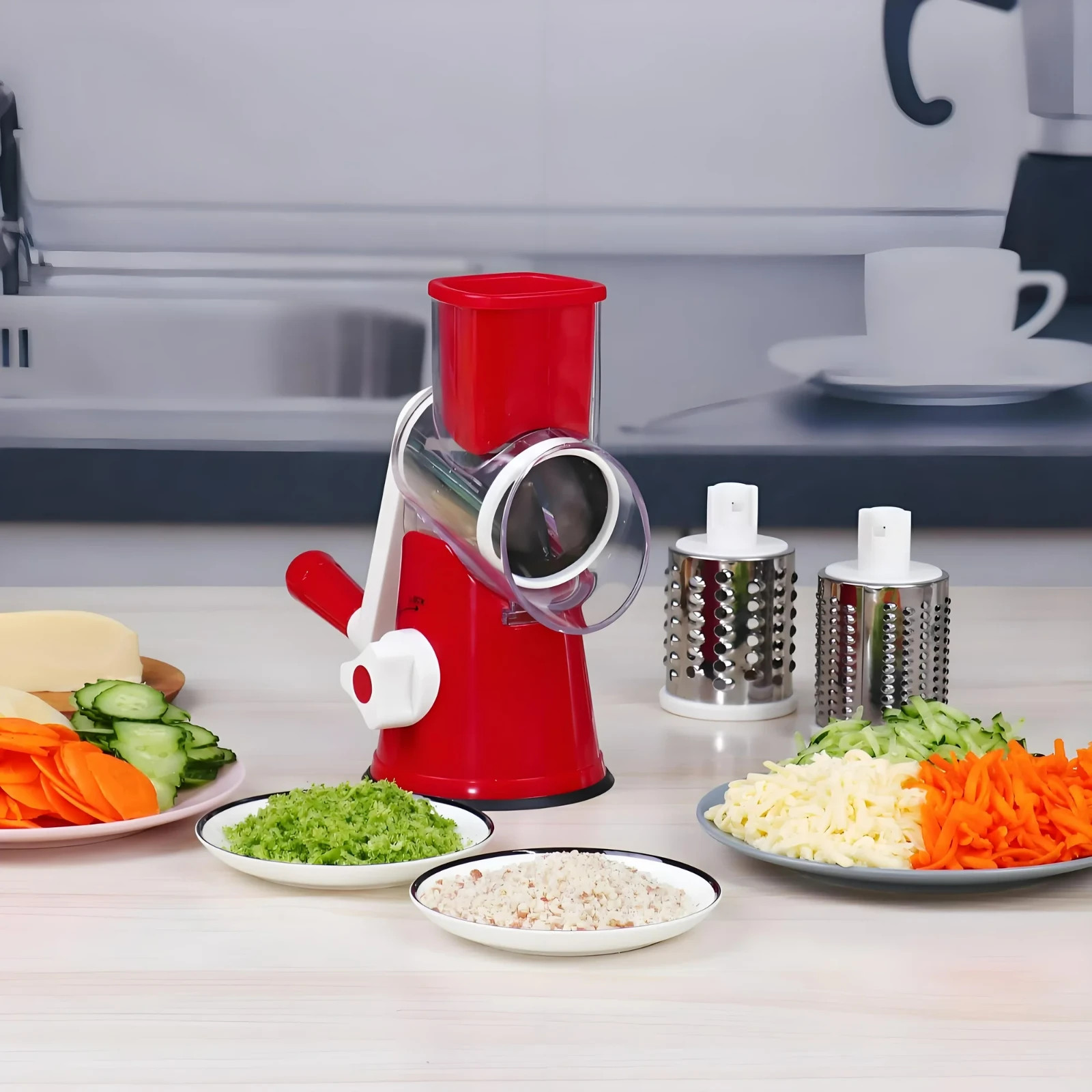 Parutan Keju Putar, Pengiris M - Mandoline Slicer ulasan dan harga